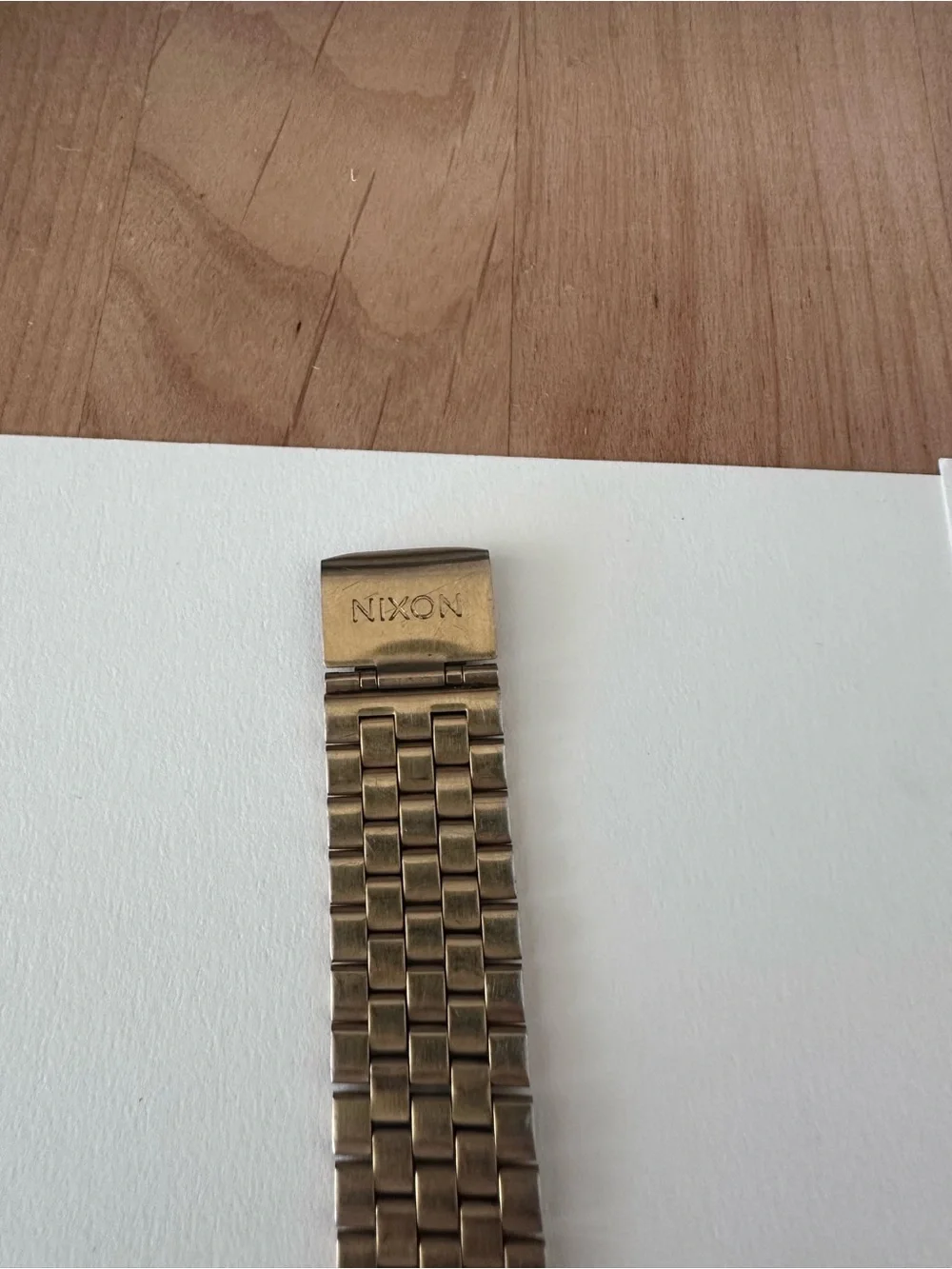 Nixon Gold-Tone Digital Octagon Bracelet Watch